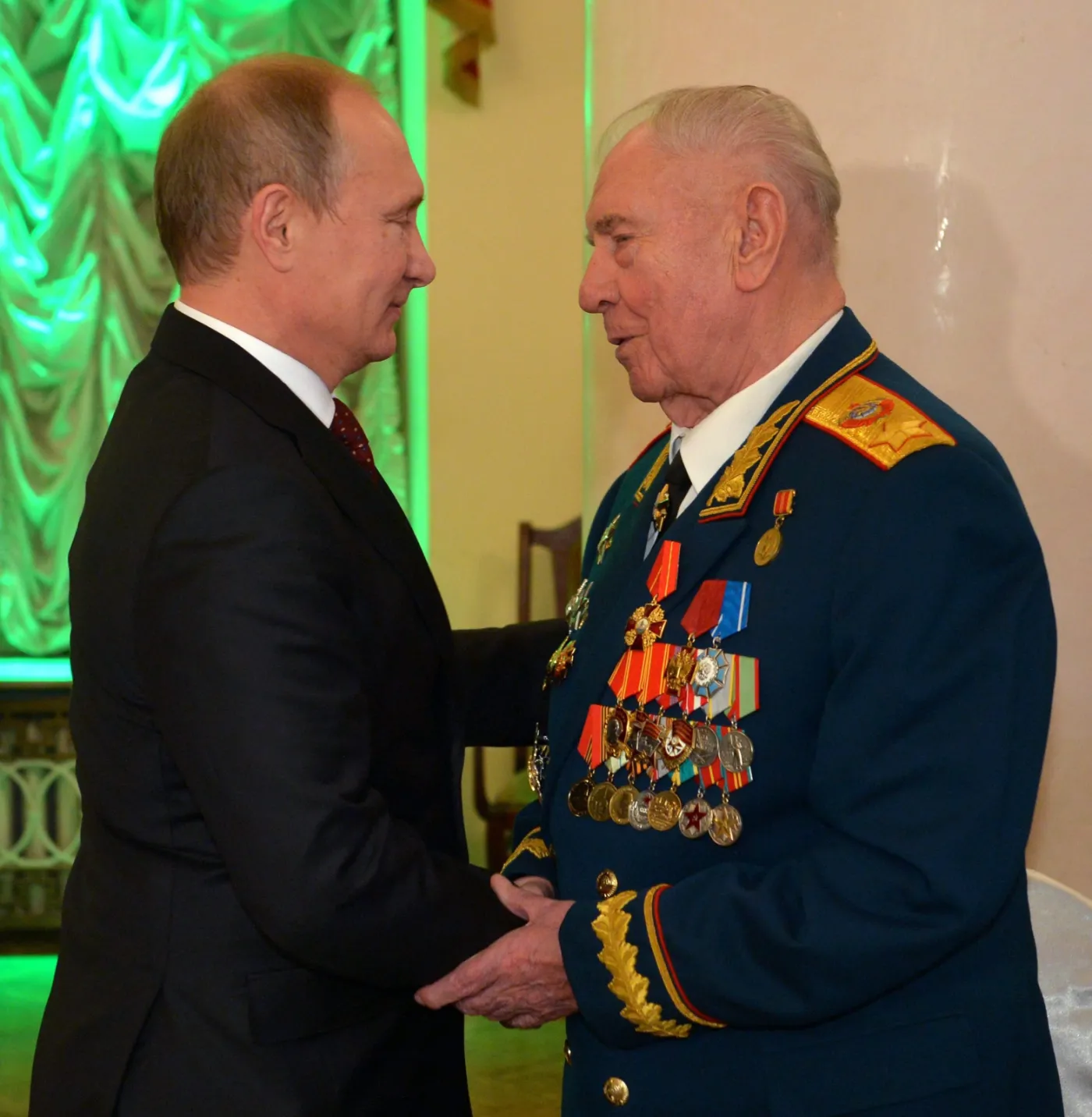 Władimir Putin i Dmitrij Jazow