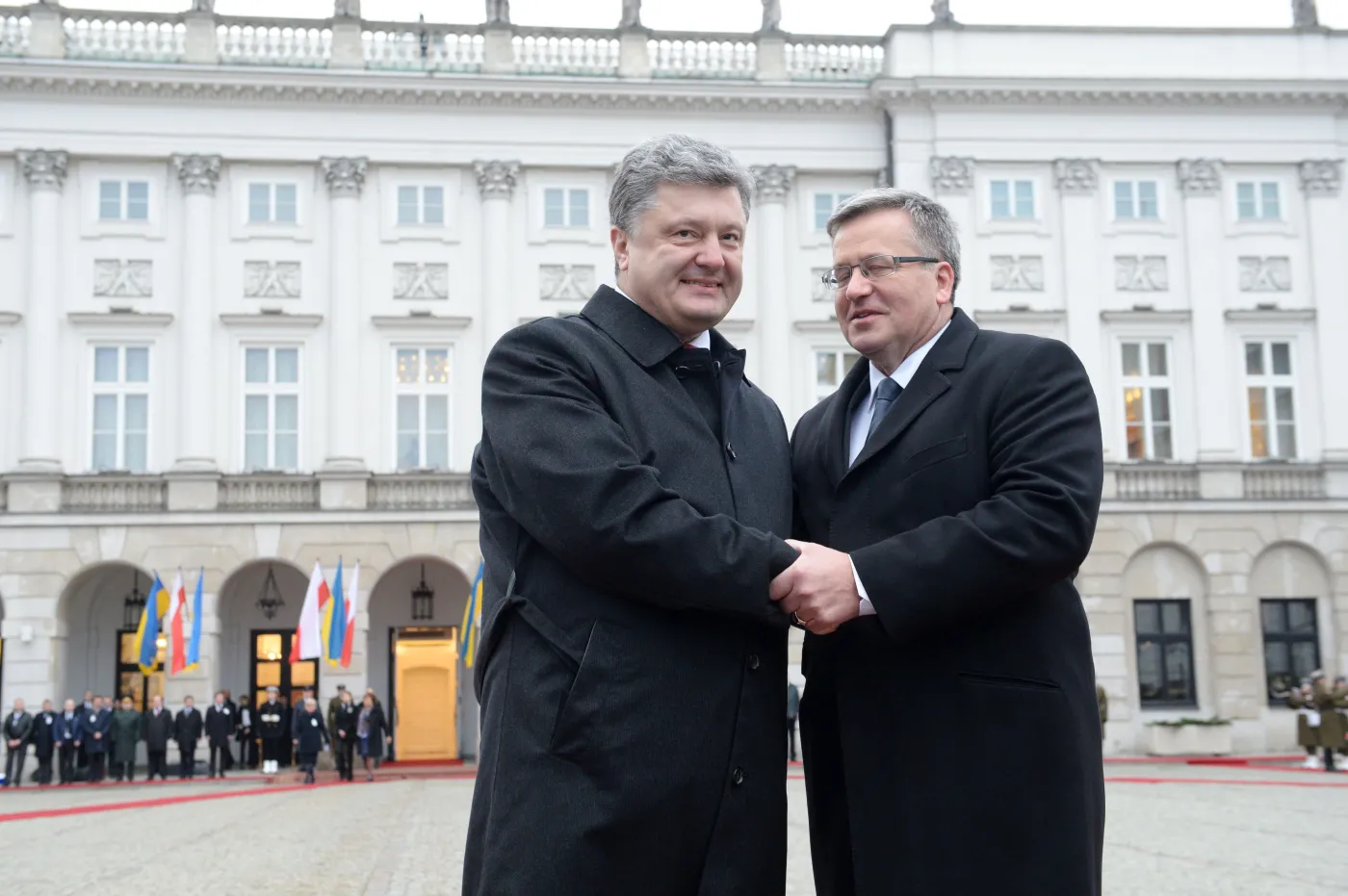 Prezydent Petro Poroszenko w Warszawie. Spotkanie z Bronisławem Komorowskim