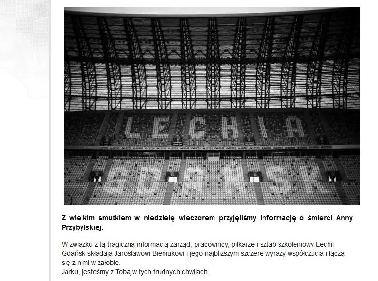 Kondolencje dla Jarosława Bieniuka