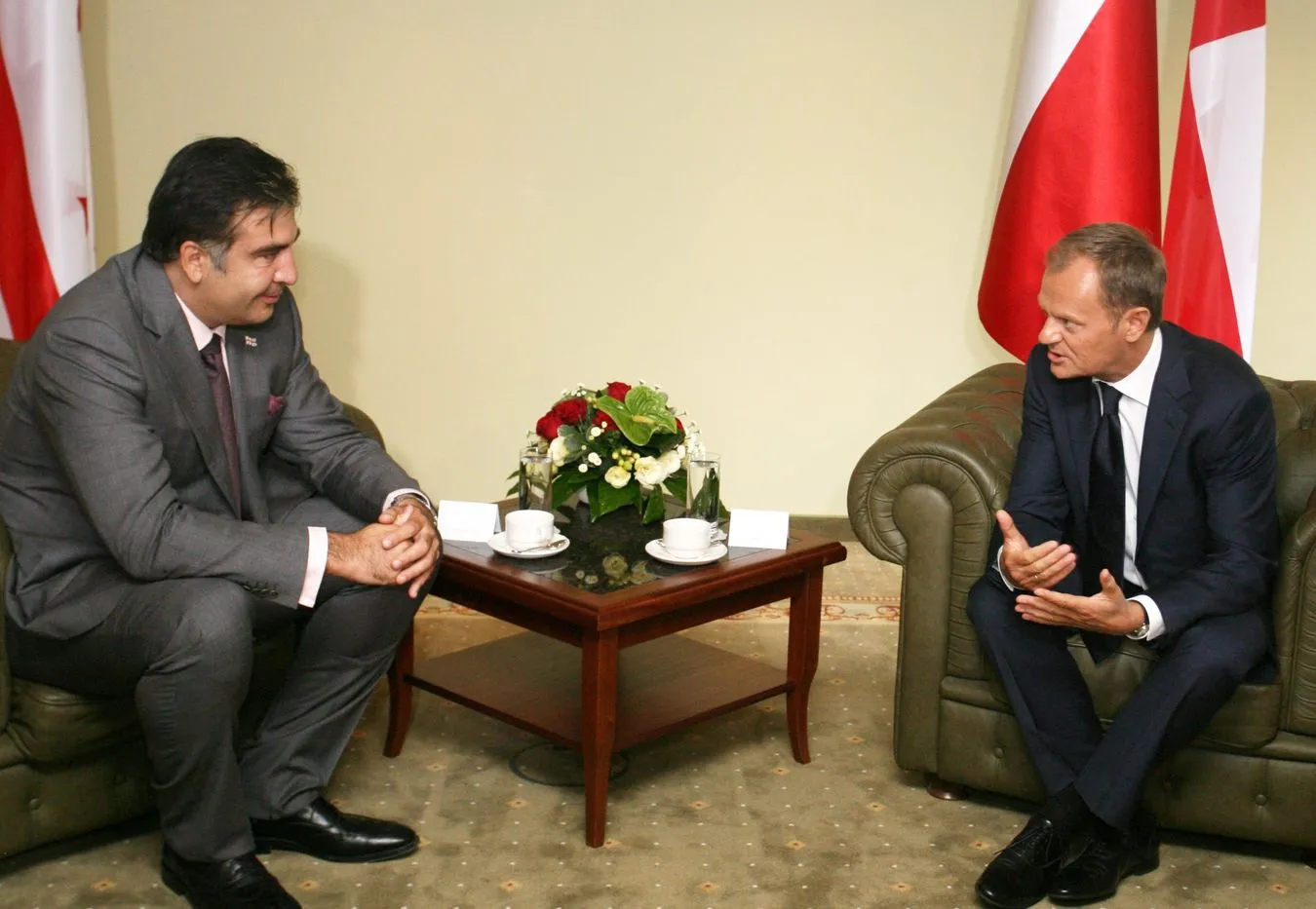 Micheil Saakaszwili i Donald Tusk