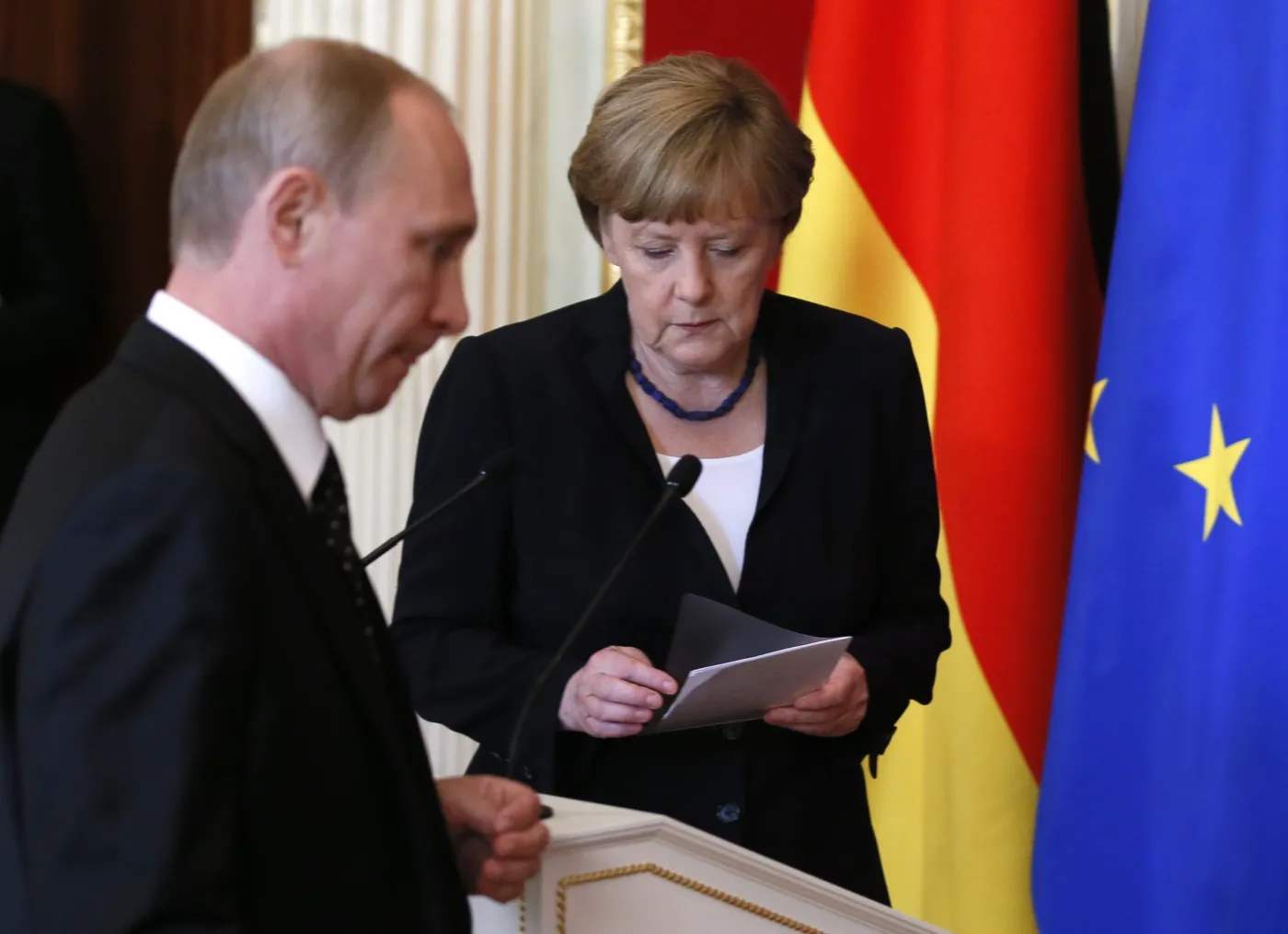 Angela Merkel i Władimir Putin