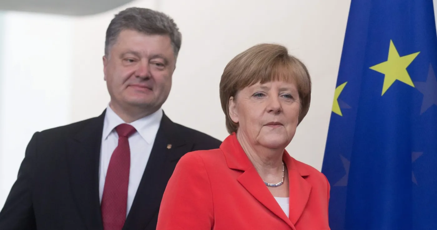 Petro Poroszenko i Angela Merkel