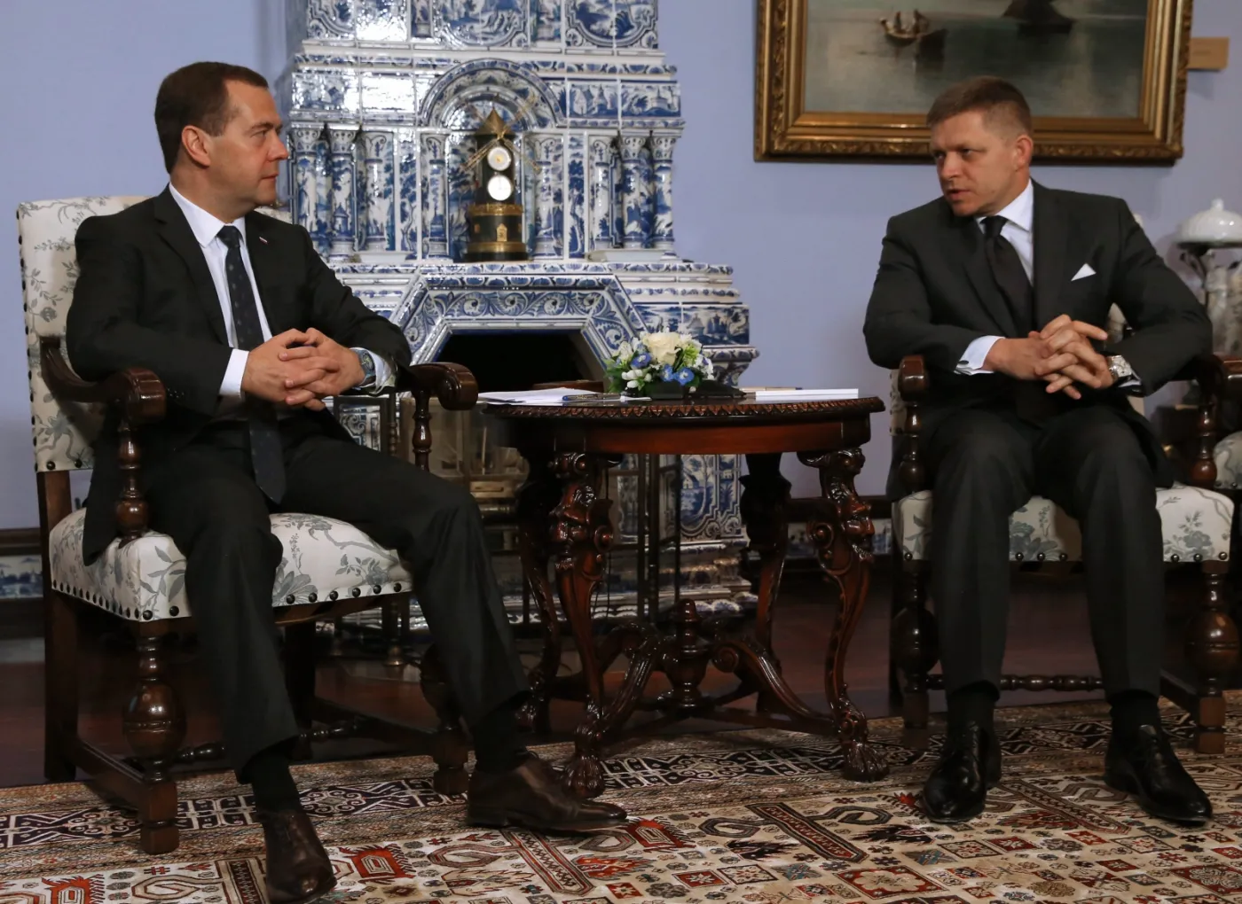 Dmitrij Miedwiediew i Robert Fico