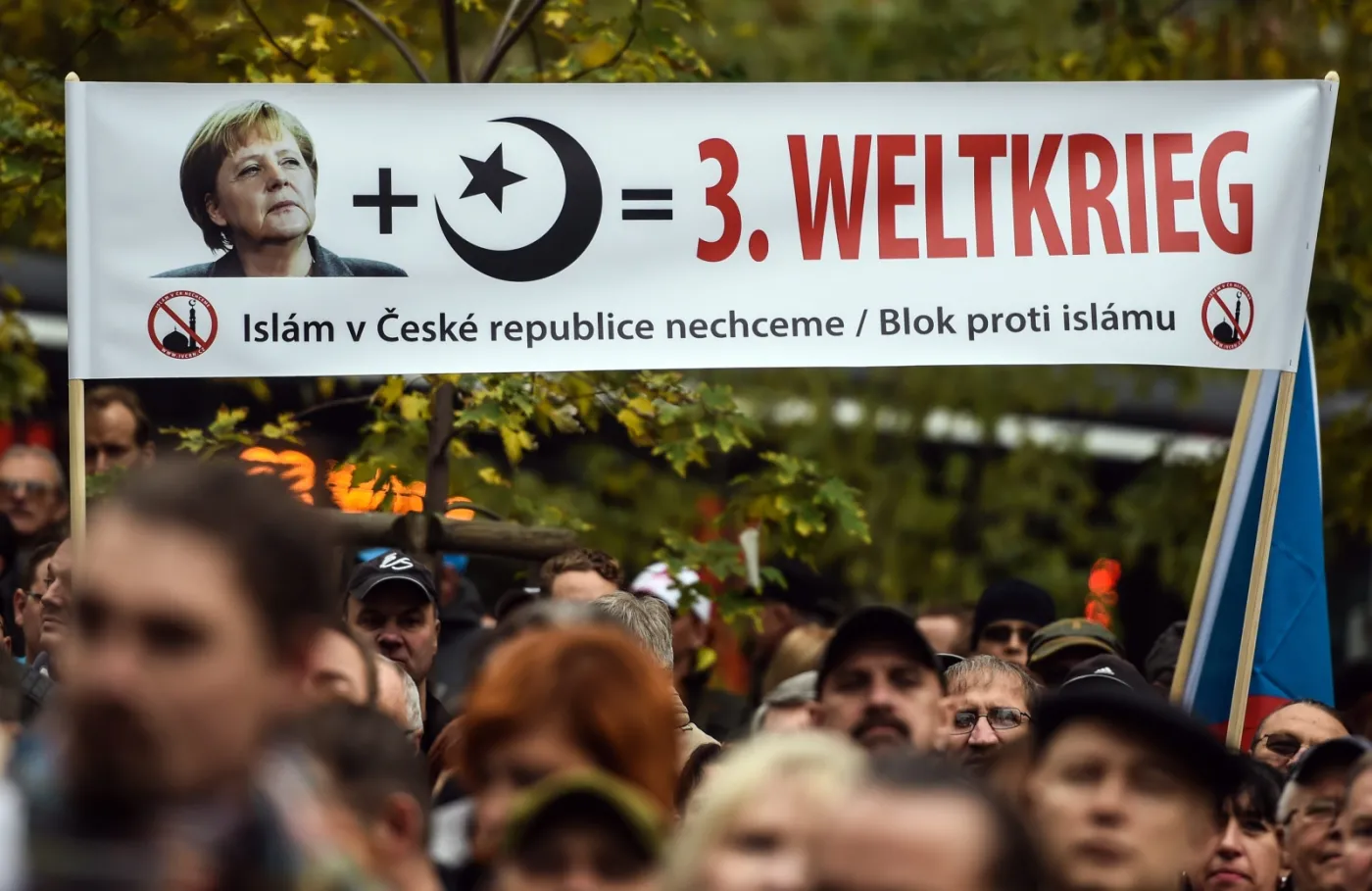 Antyislamska demonstracja w Czechach