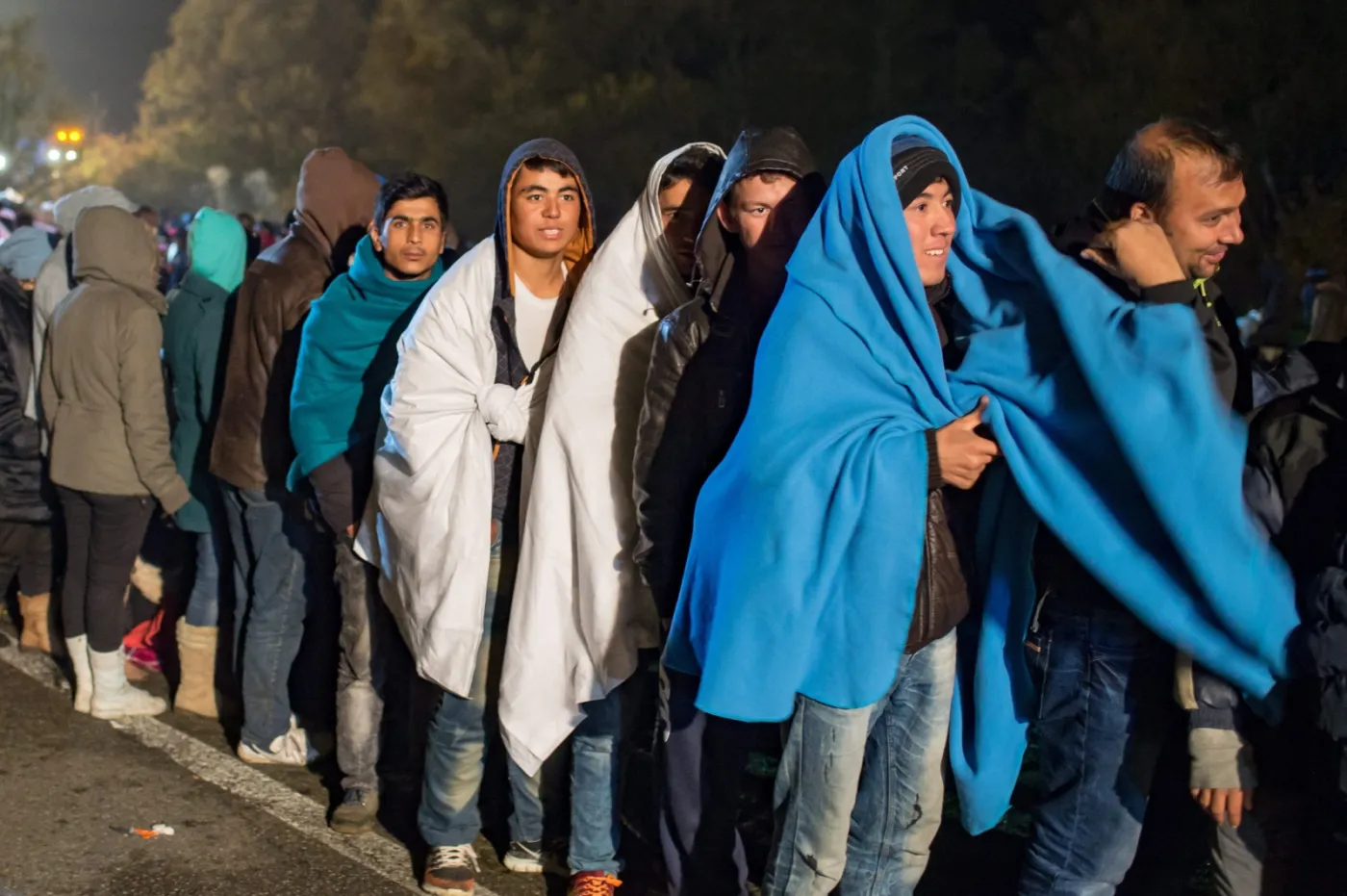 Imigranci na granicy austriacko-niemieckiej