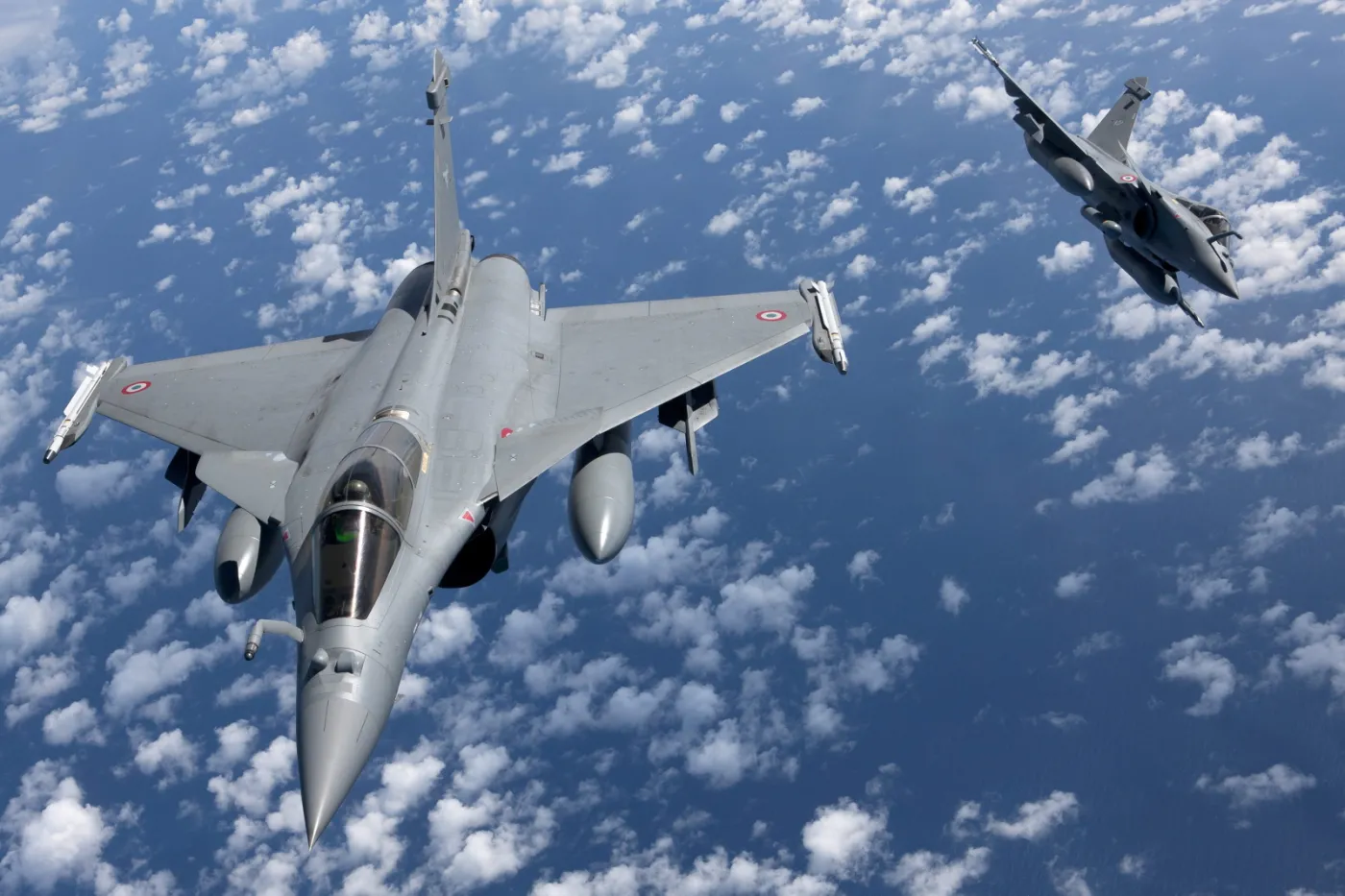 Dwa francuskie myśliwce Rafale