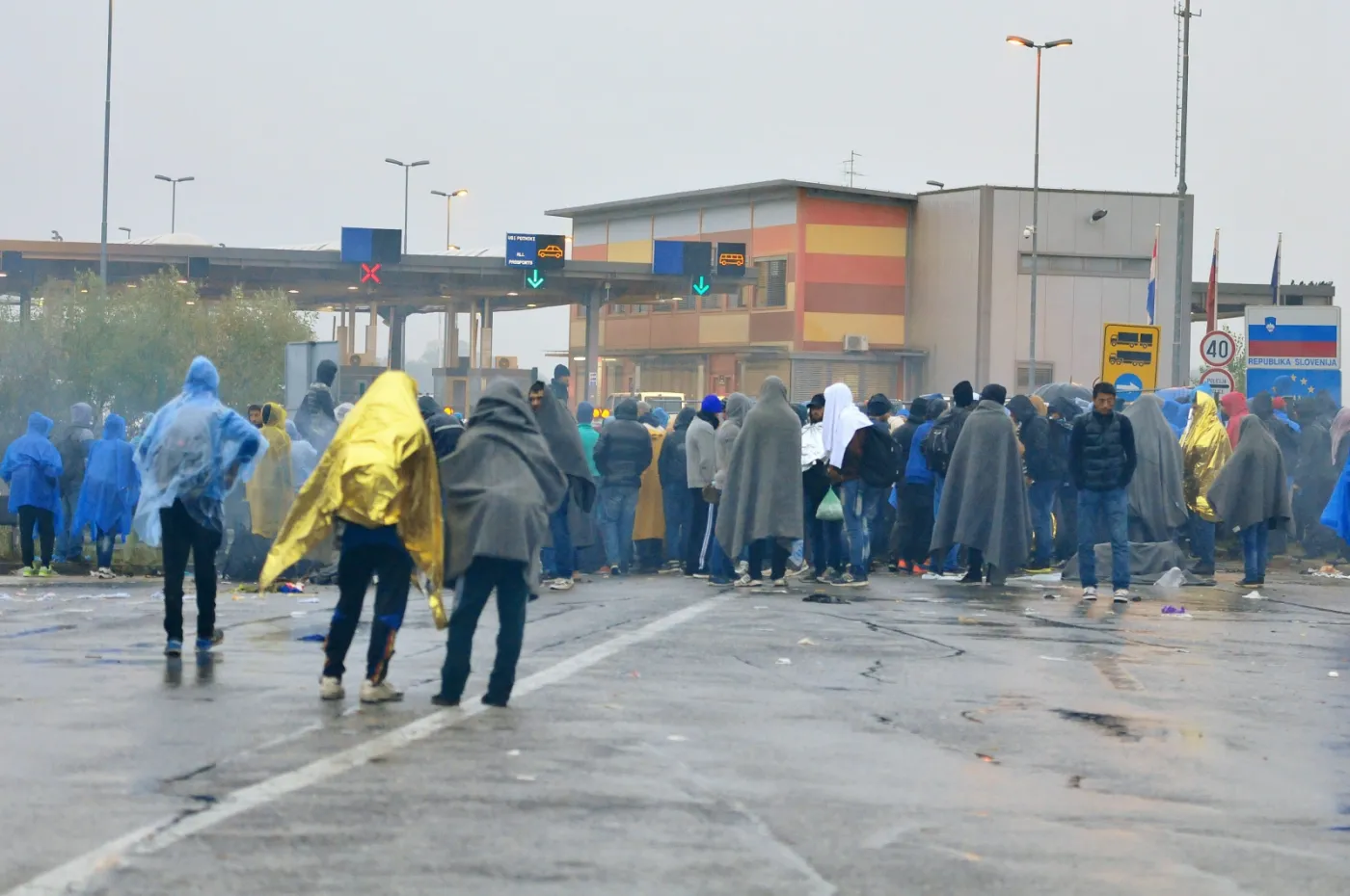 Imigranci na granicy chorwacko-słoweńskiej