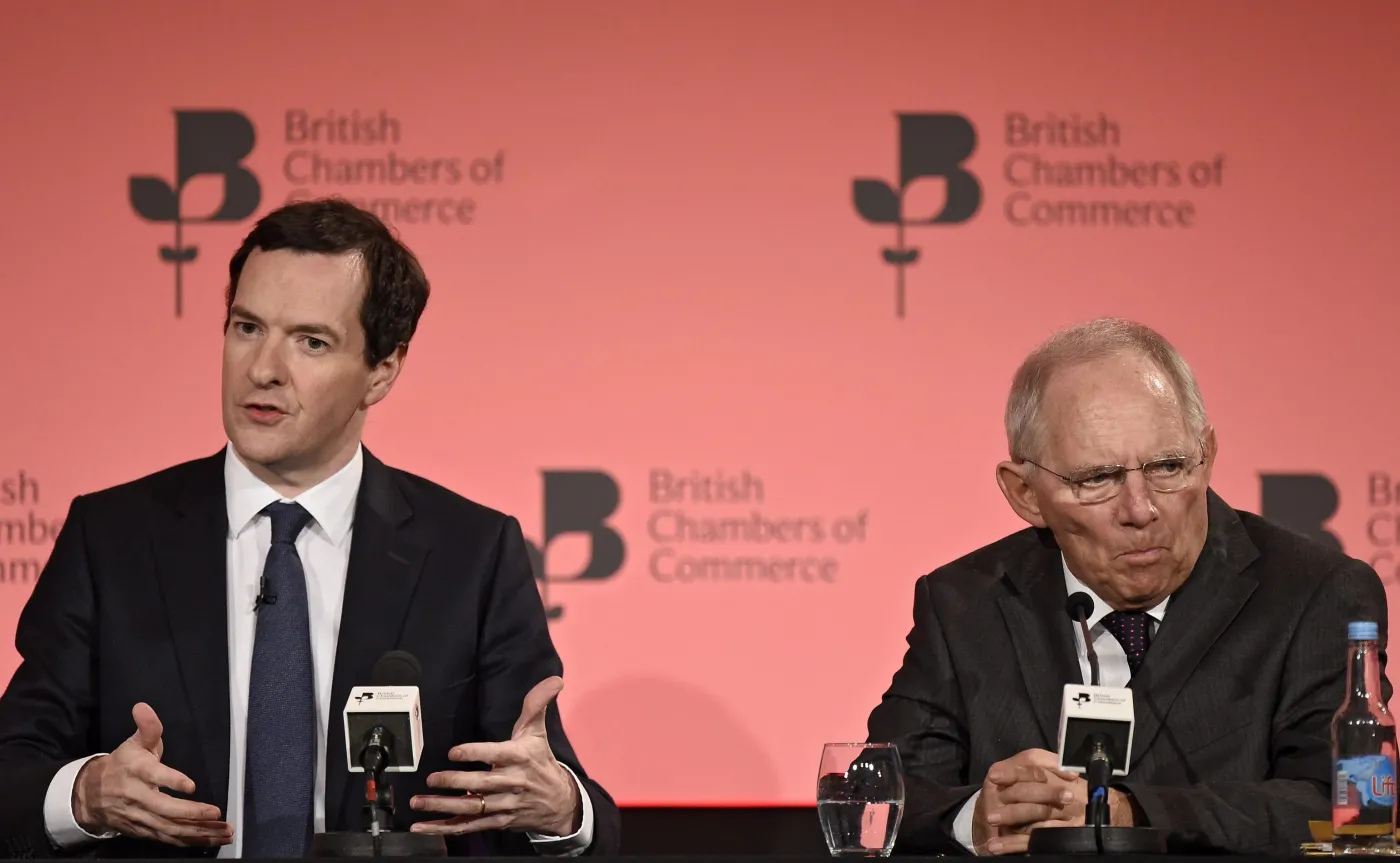 George Osborne i Wolfgang Schauble