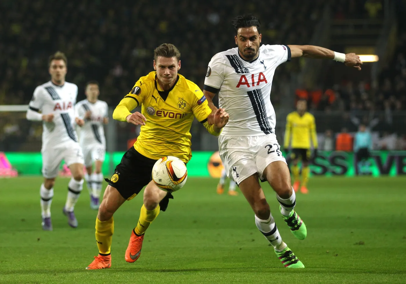 Łukasz Piszczek i Nacer Chadli