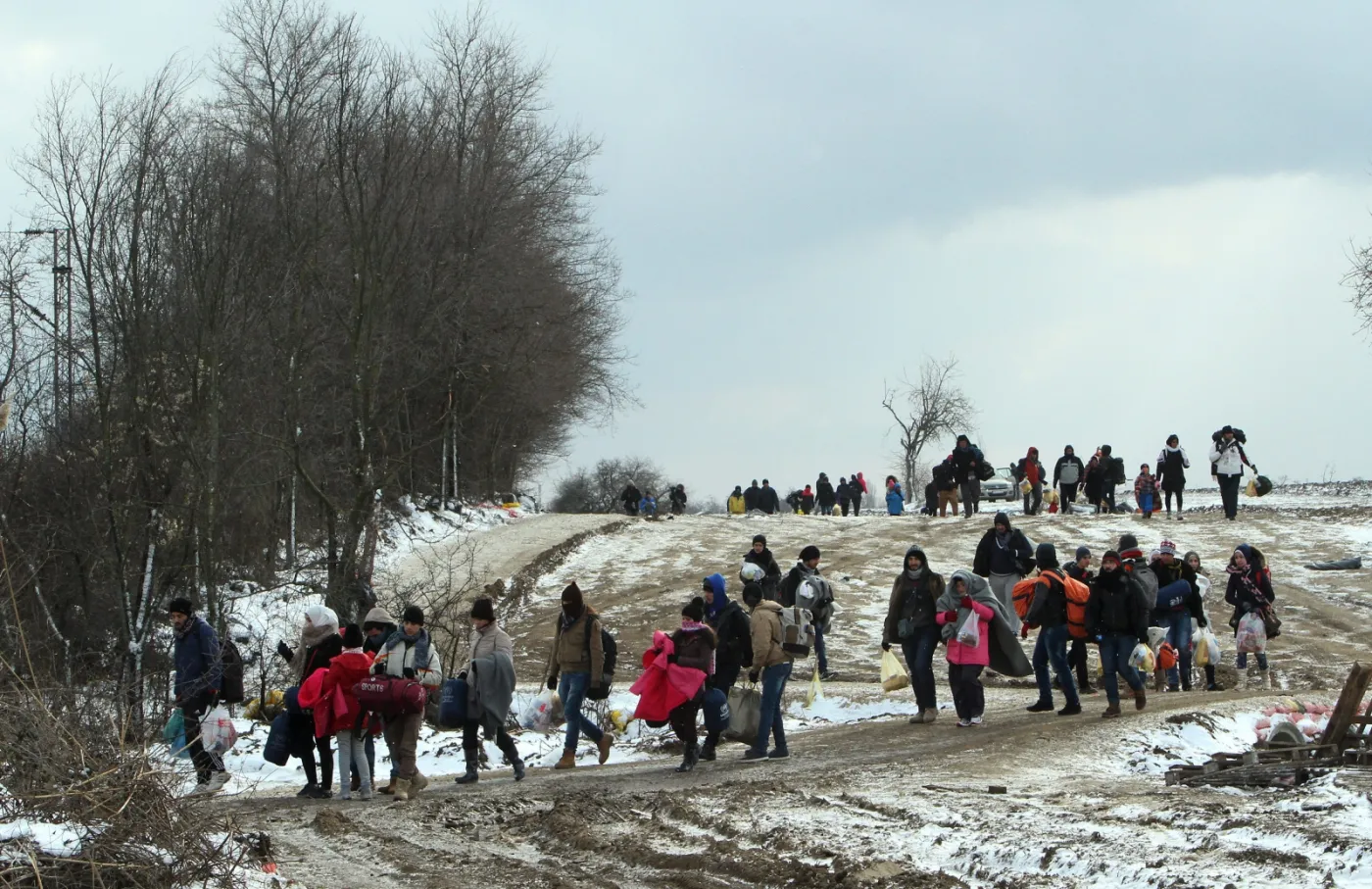 Uchodźcy na granicy serbsko-macedońskiej
