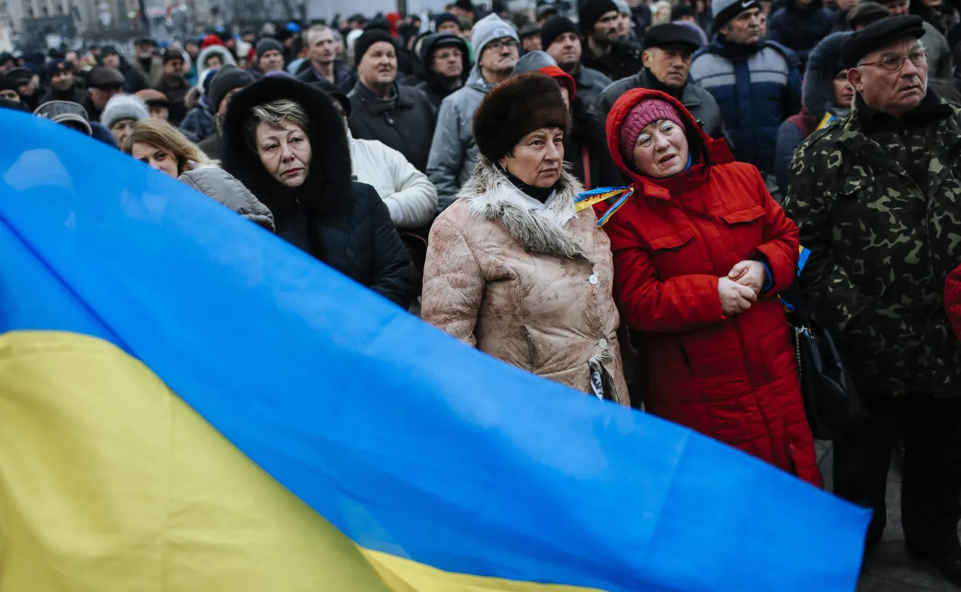 Antyrządowy protest na Ukrainie