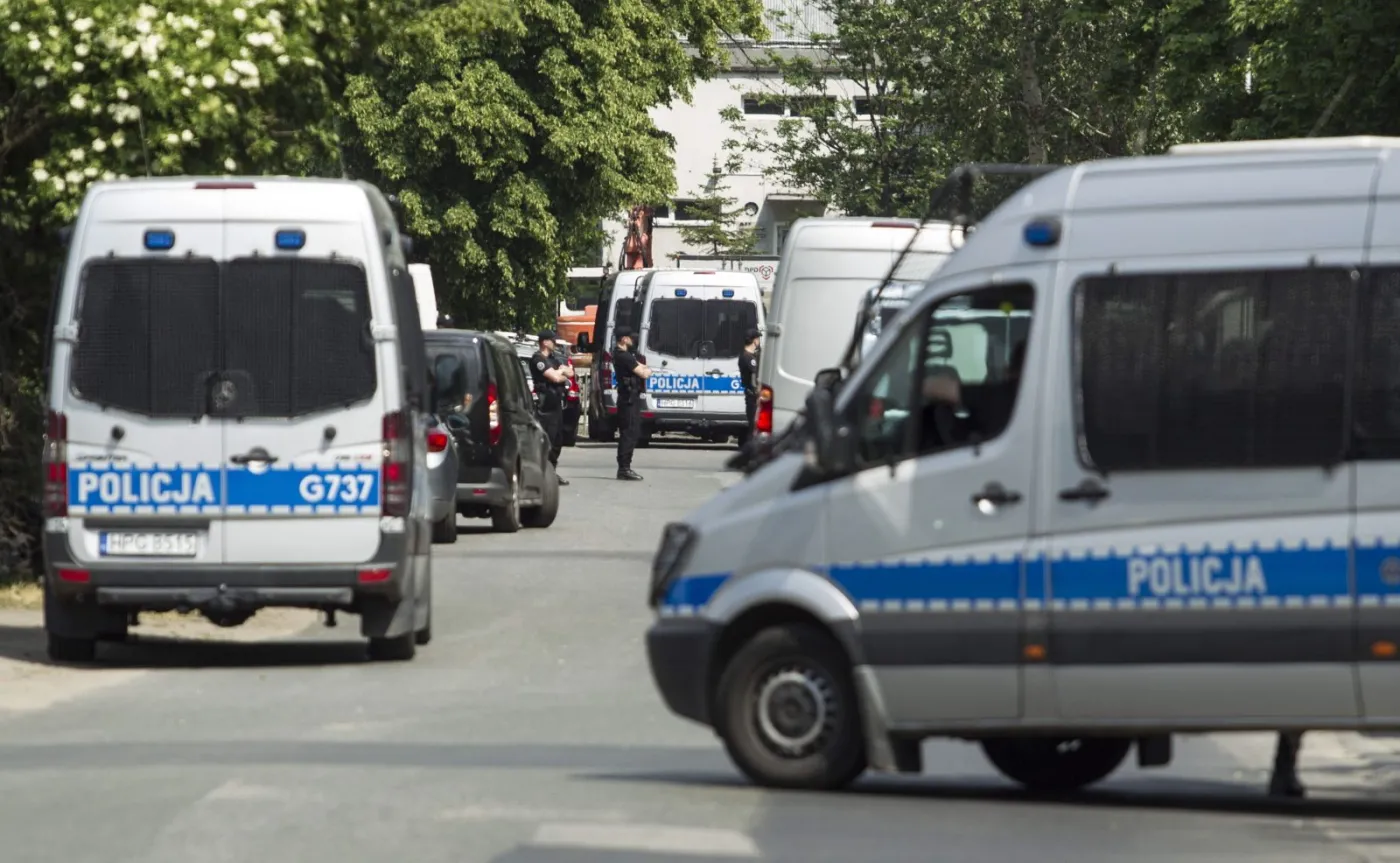 Policja przy ulicy Klimasa we Wrocławiu