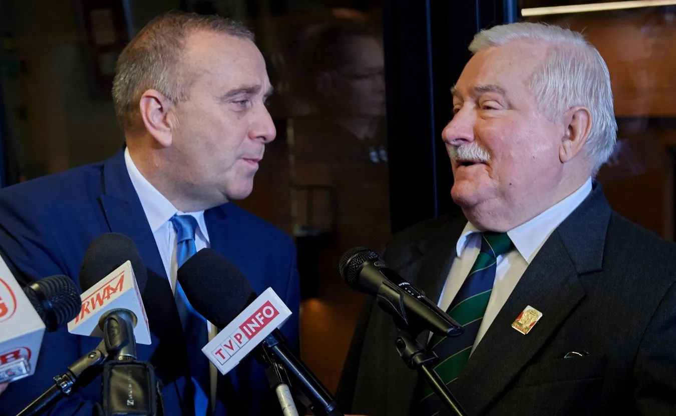 Grzegorz Schetyna i Lech Wałęsa