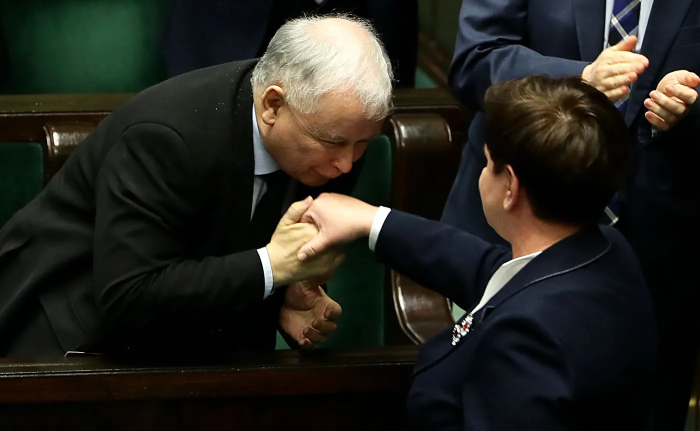 Jarosław Kaczyński i Beata Szydło