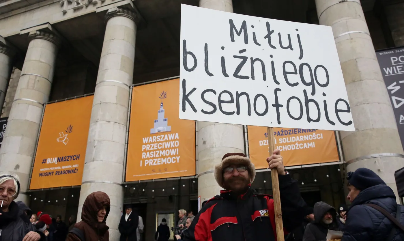 Protest przeciwko rasizmowi i ksenofobii