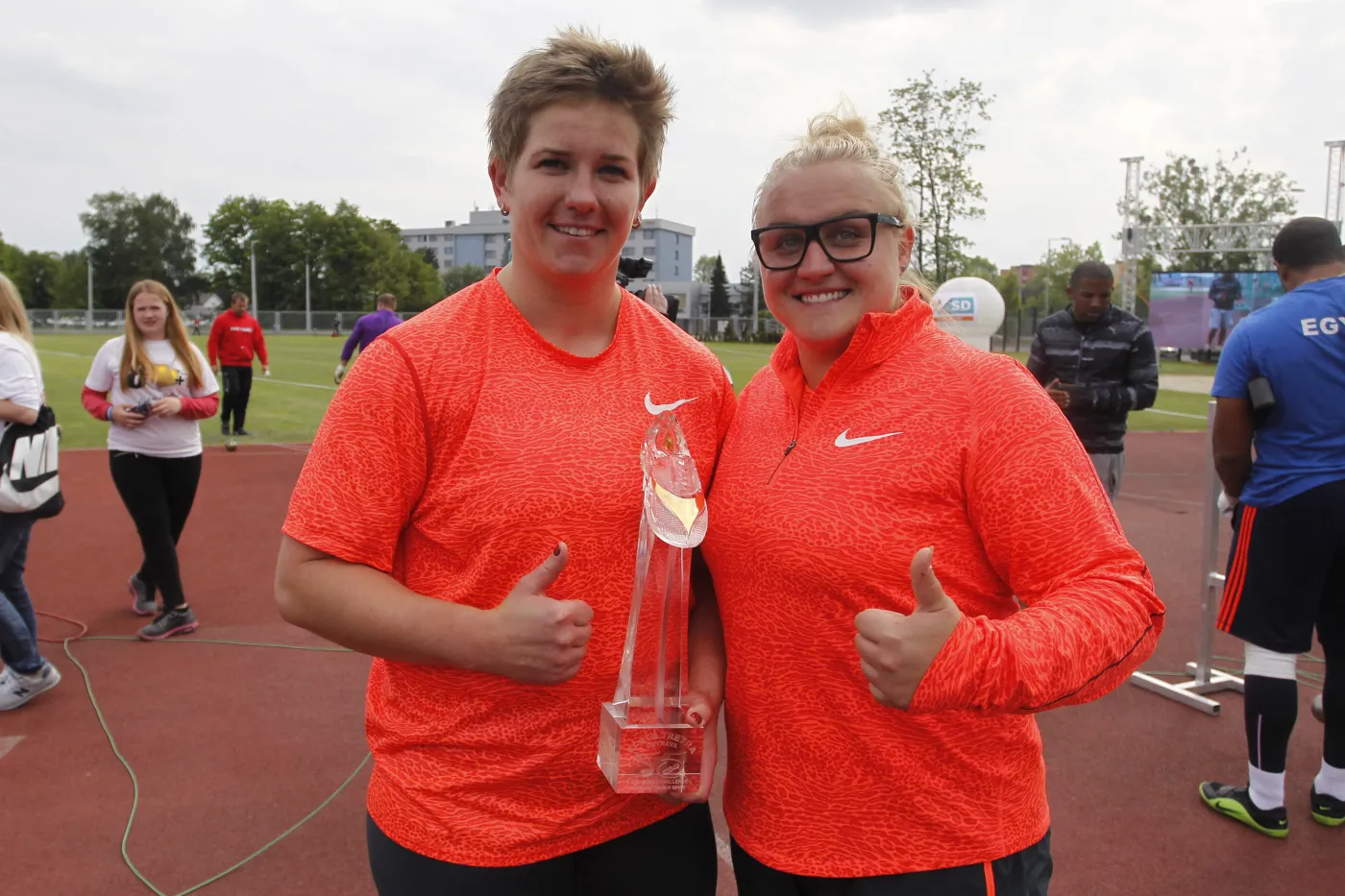 Anita Włodarczyk i Joanna Fiodorow