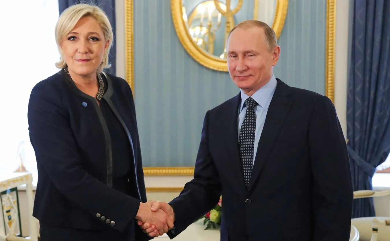 Marine Le Pen i Władimir Putin