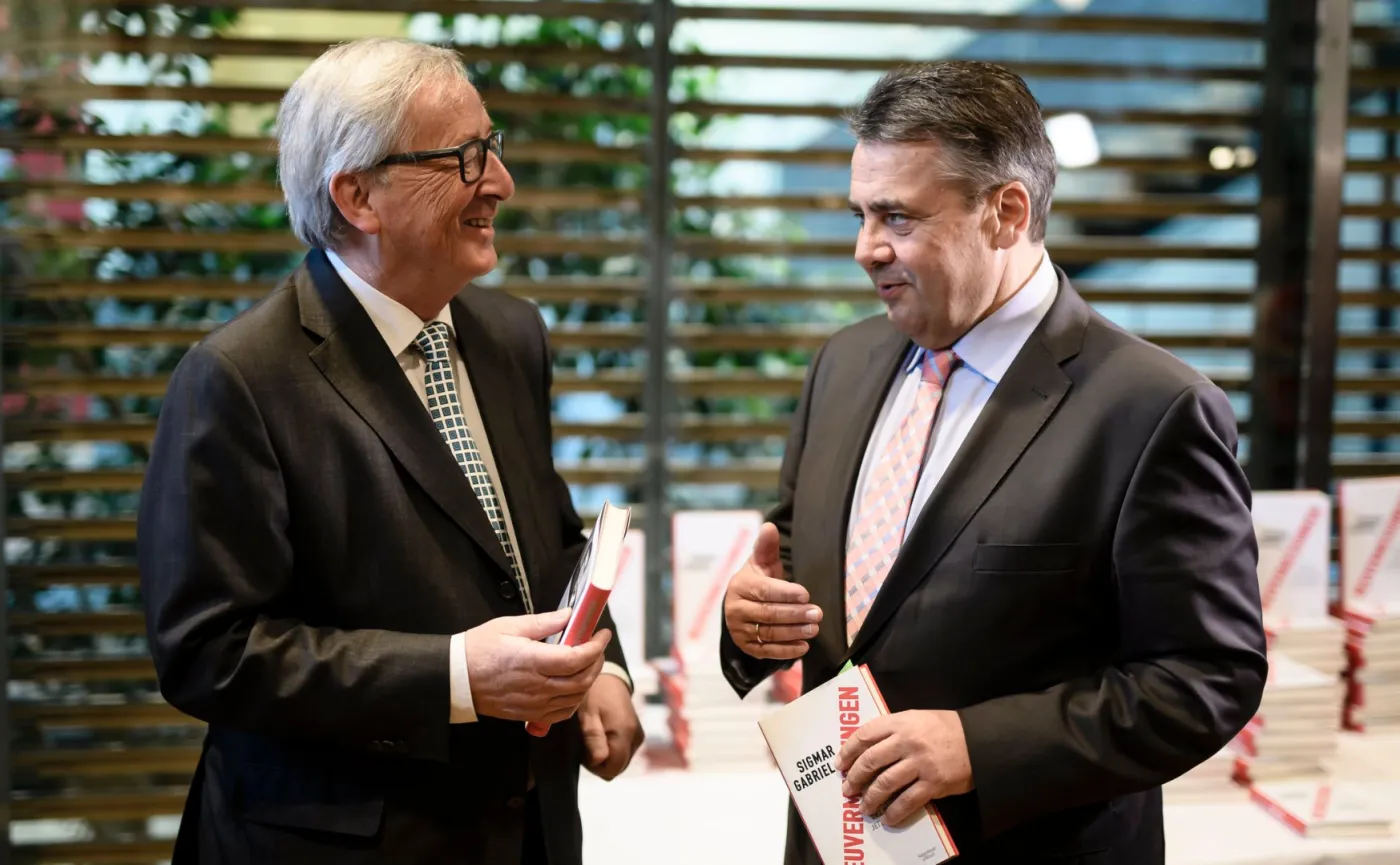 Jean-Claude Juncker i Sigmar Gabriel