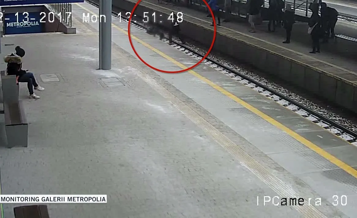 Peron na stacji Gdańsk Wrzeszcz