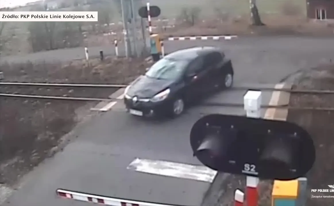 Wypadek na przejeździe kolejowym