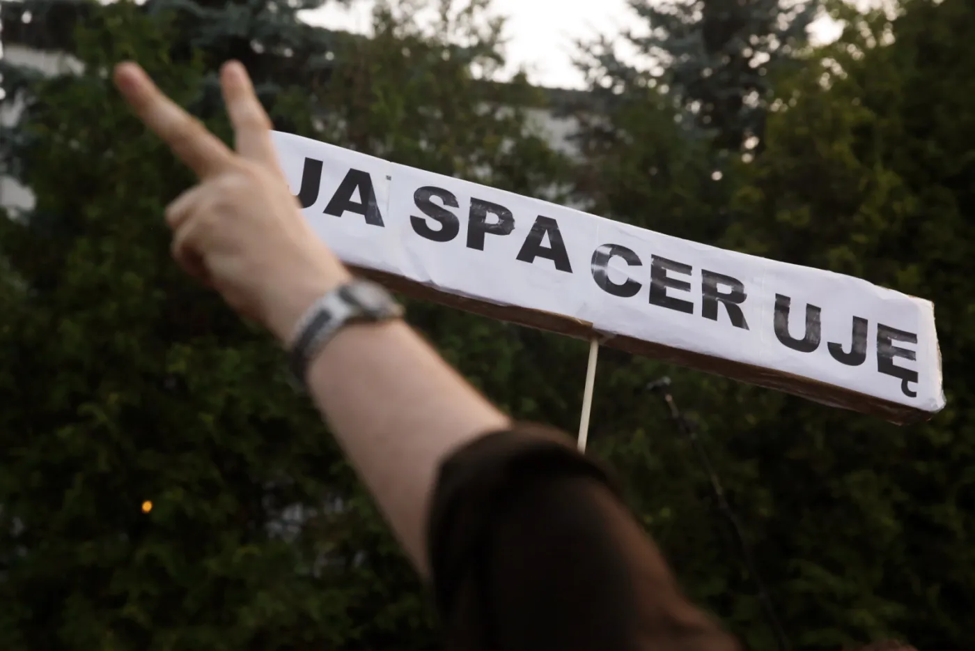 Protest pod domem J. Kaczyńskiego