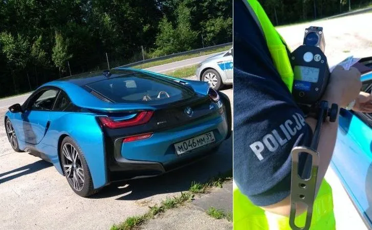 Hybrydowe BMW i8 pędziło 234 km/h  