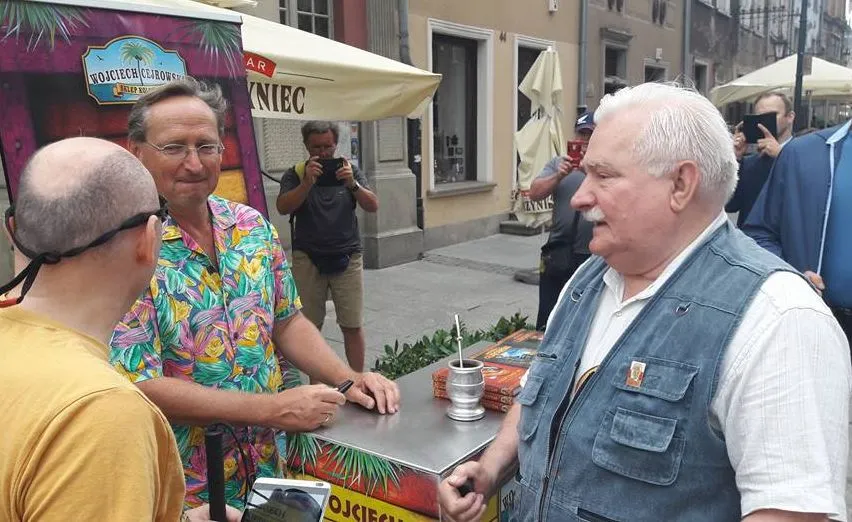 Wojciech Cejrowski i Lech Wałęsa