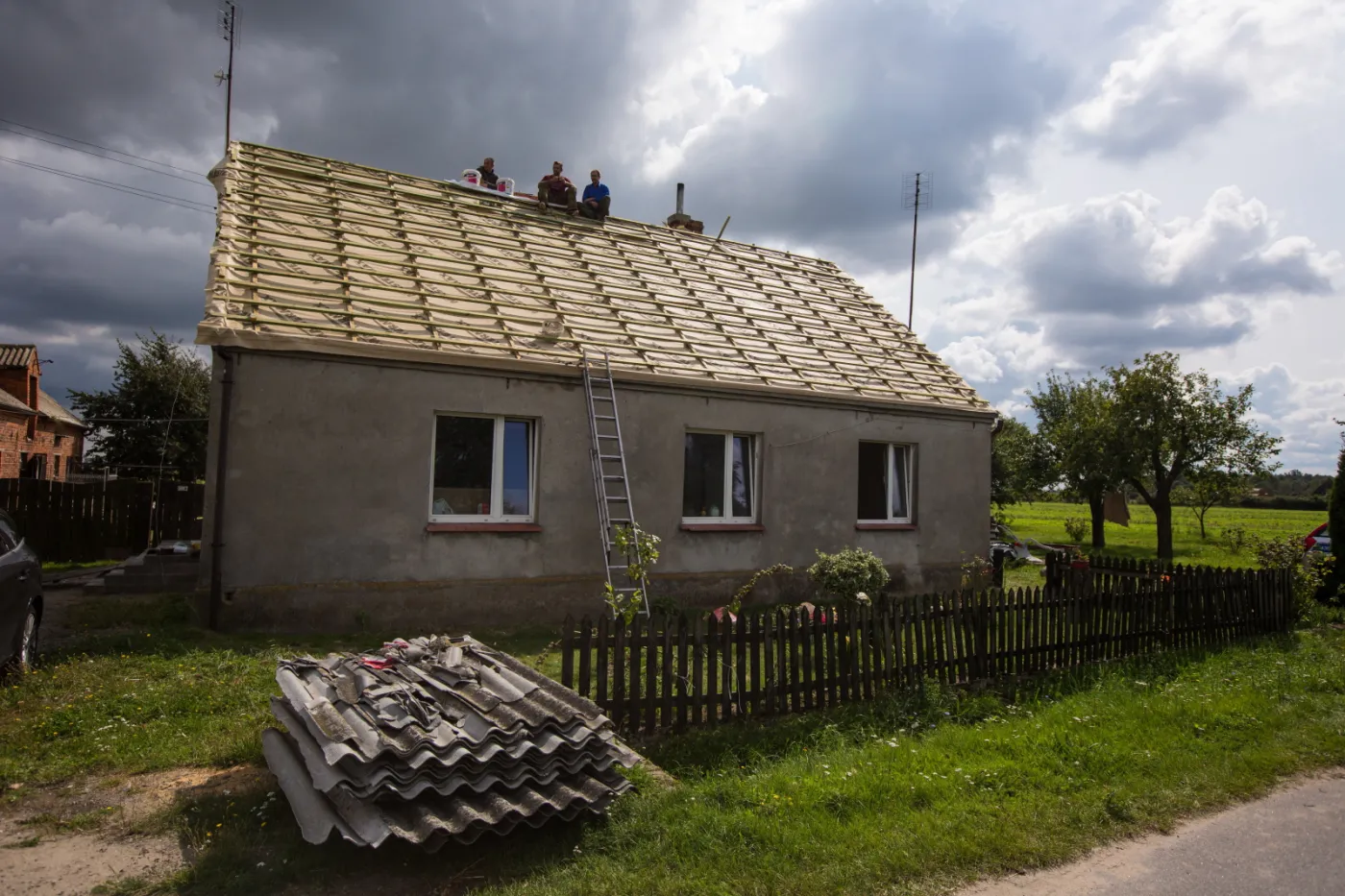 Zabudowania zniszczone przez nawałnice