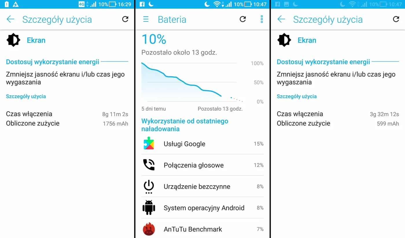 Asus Zoom S - czas pracy na baterii