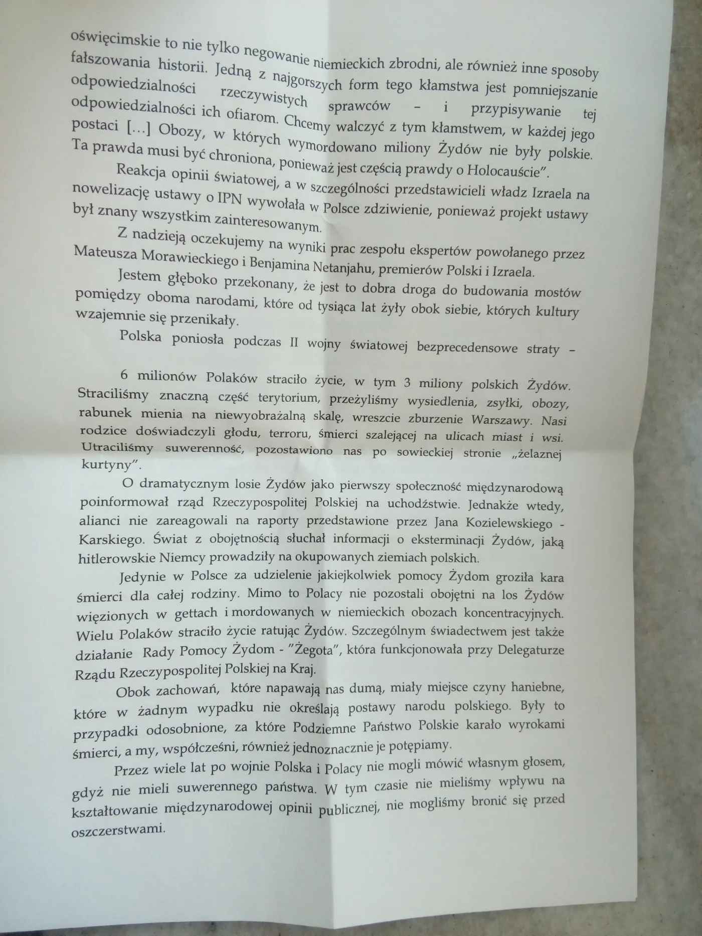 List Marszałka Senatu do Polonii