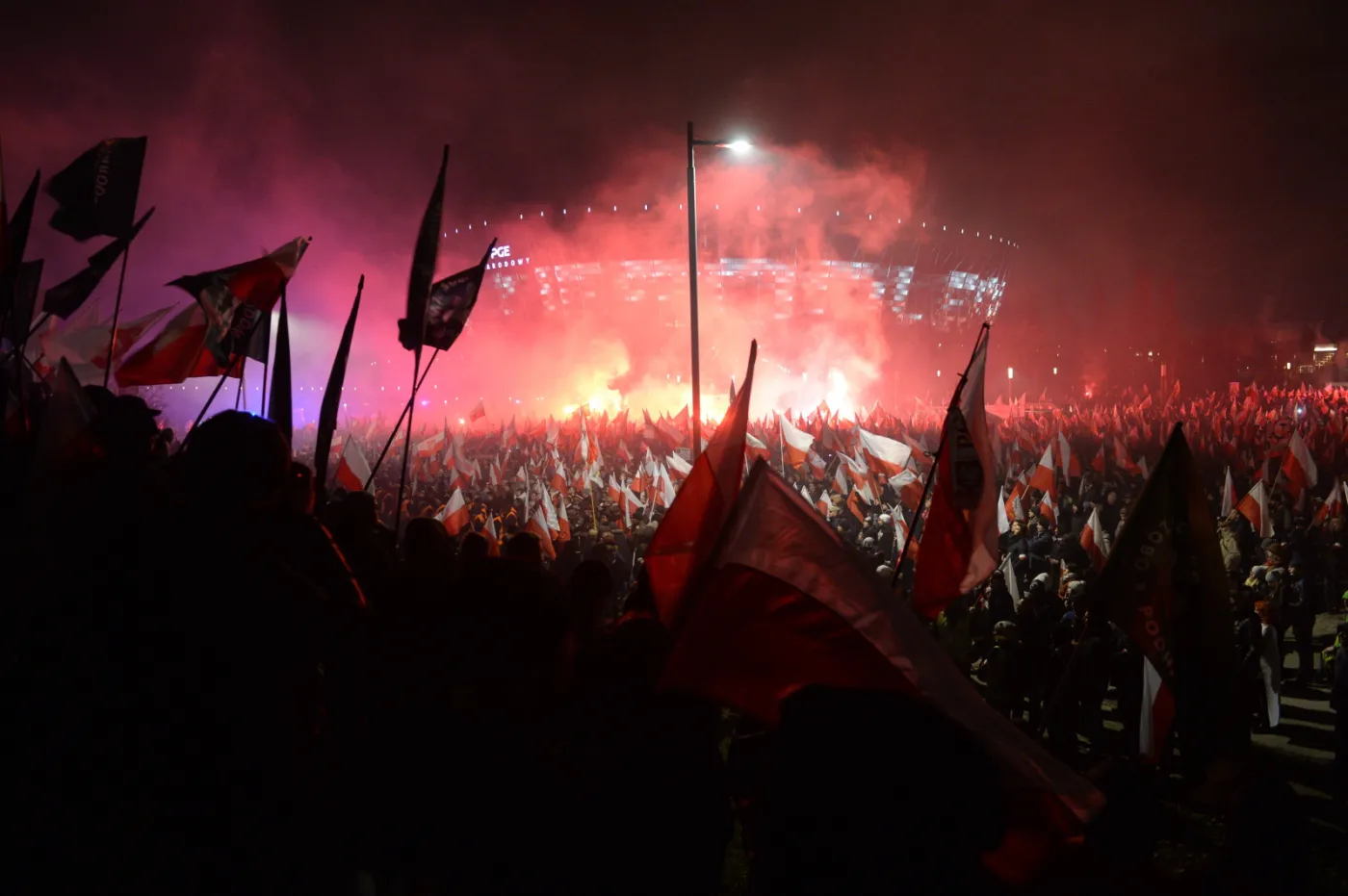 Uczestnicy Marszu Niepodległości