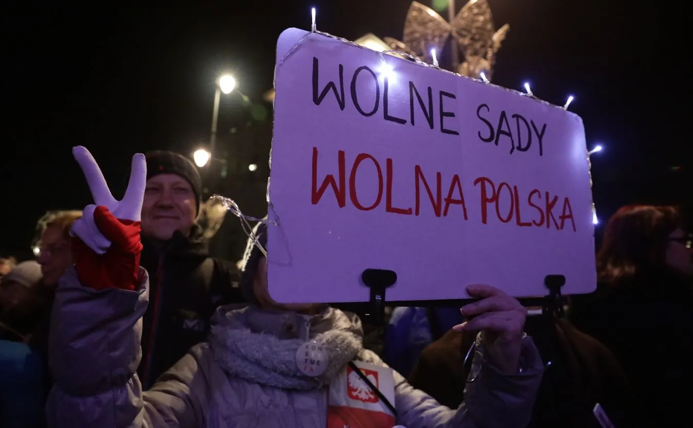 Protest przed Pałacem Prezydenckim