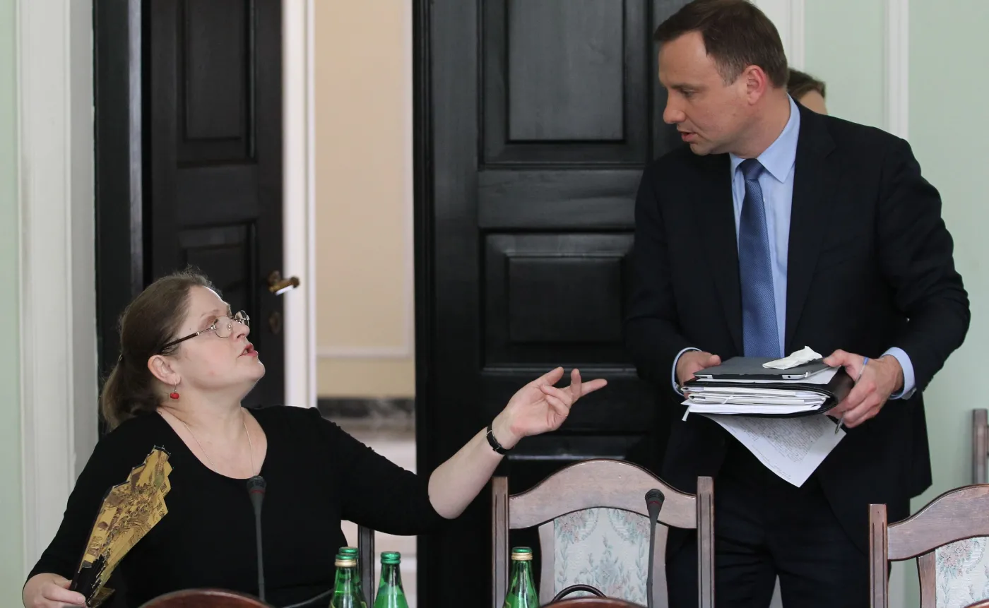 Krystyna Pawłowicz i Andrzej Duda