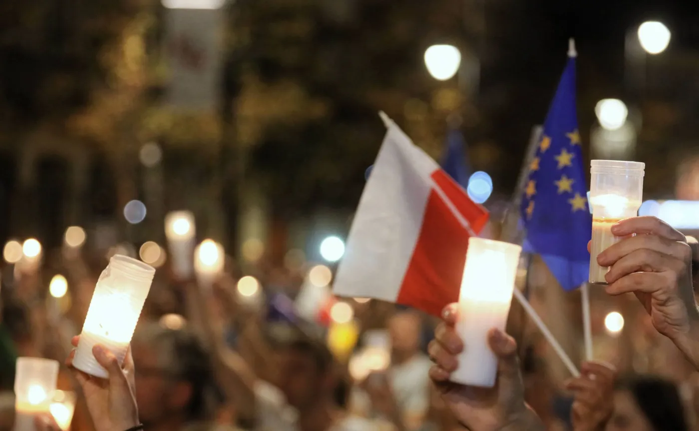 Protest przed Pałacem Prezydenckim