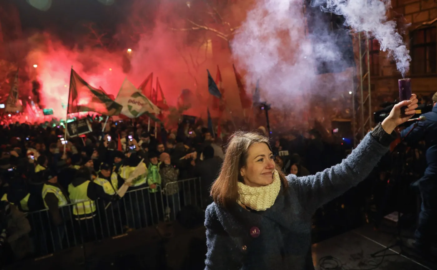 Demonstrancja antyrządowa na Węgrzech