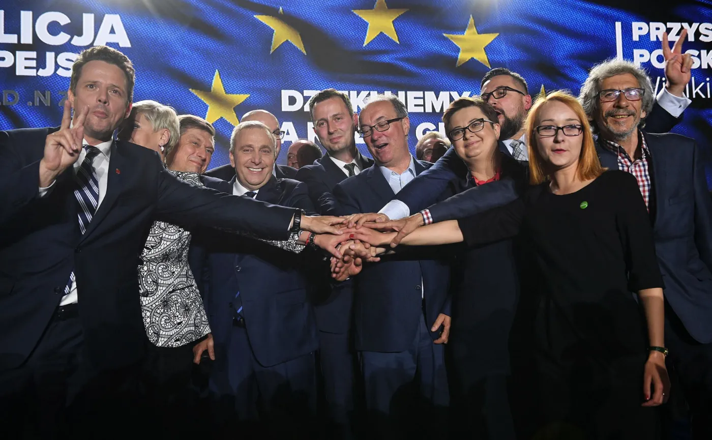 Politycy w sztabie Koalicji Europejskiej