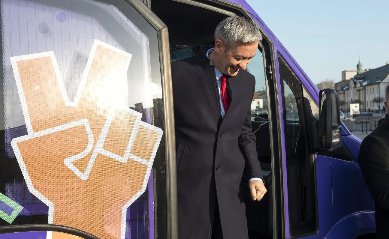 Lider partii Wiosna Robert Biedroń