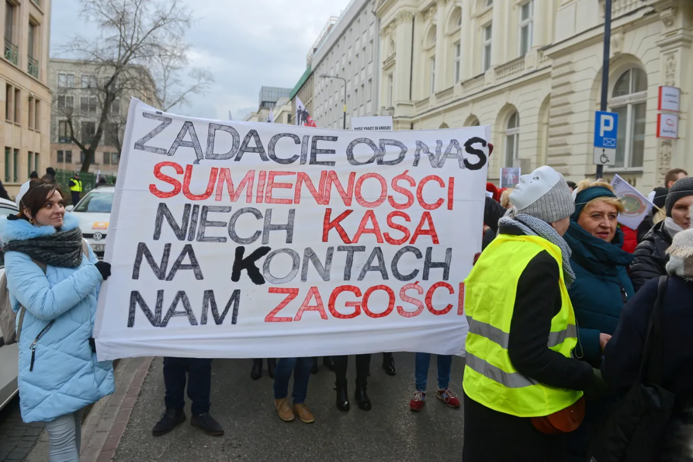 Protest pracowników prokuratury i sądów