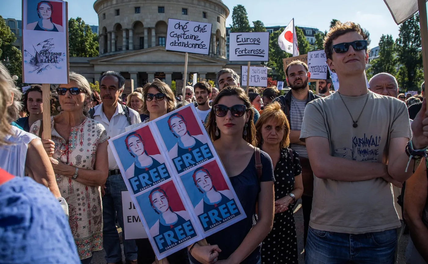 Demonstracja w obronie Caroli Rackete