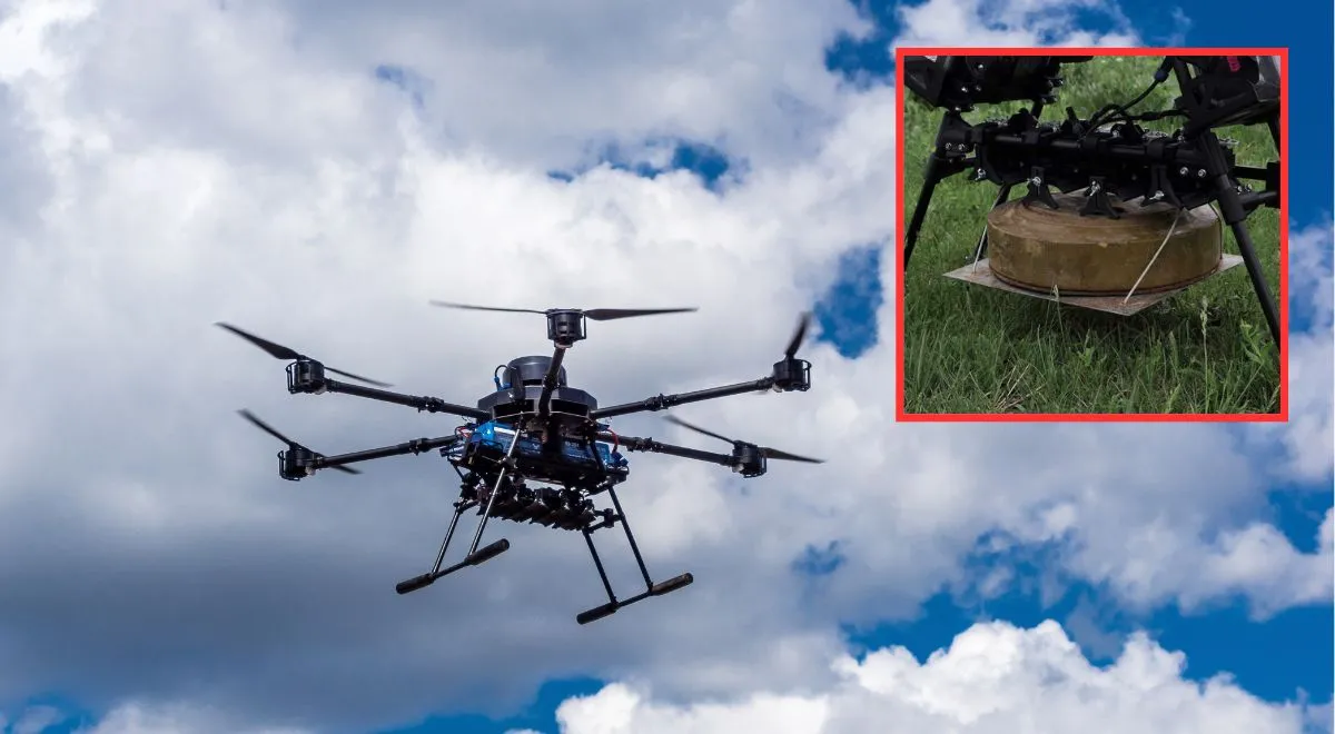 Ukraiński dron przenoszący miny