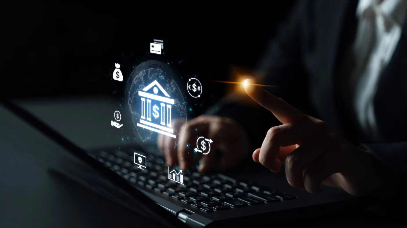 Concept,Of,Digital,Banking,And,Global,Financial,Services.,A,Network
