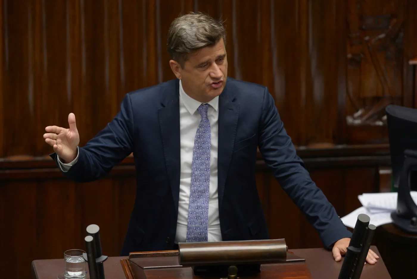 Janusz Palikot w Sejmie. Fot. PAP/Radek Pietruszka