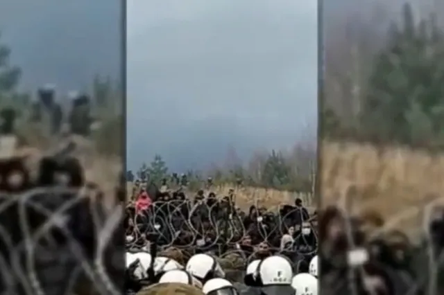 Służby białoruskie dostarczyły prowiant migrantom