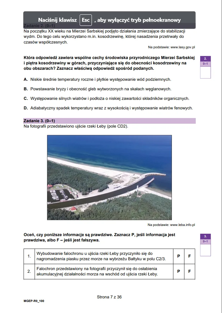 Matura 2023 z geografii, Formuła 2023