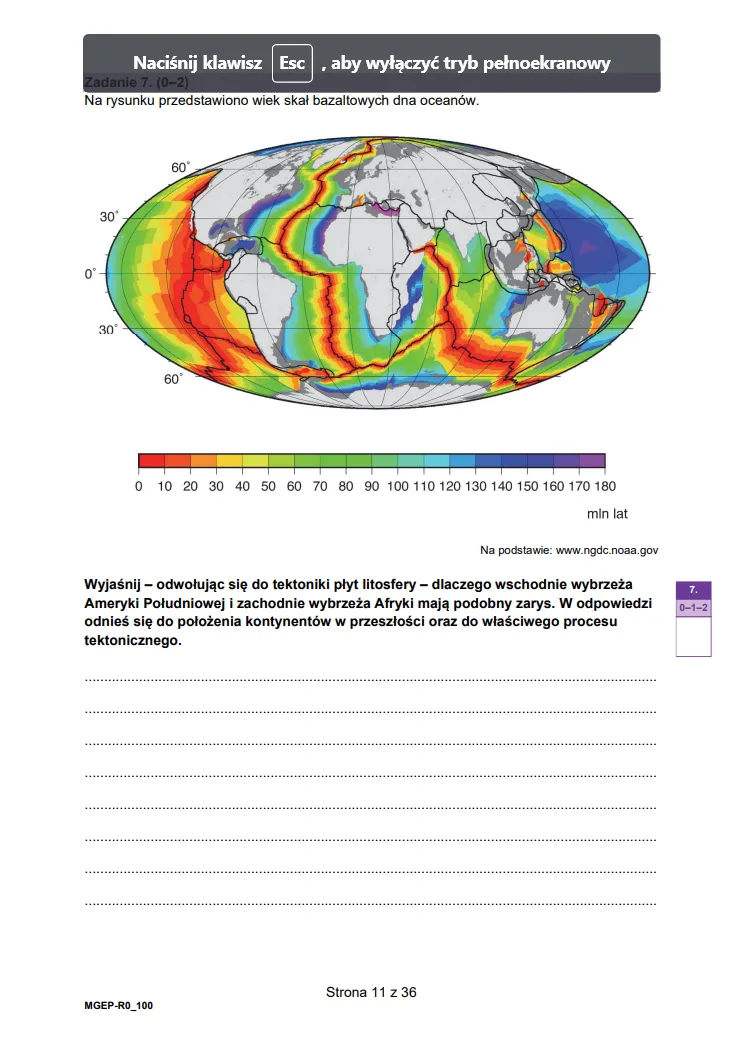 Matura 2023 z geografii, Formuła 2023