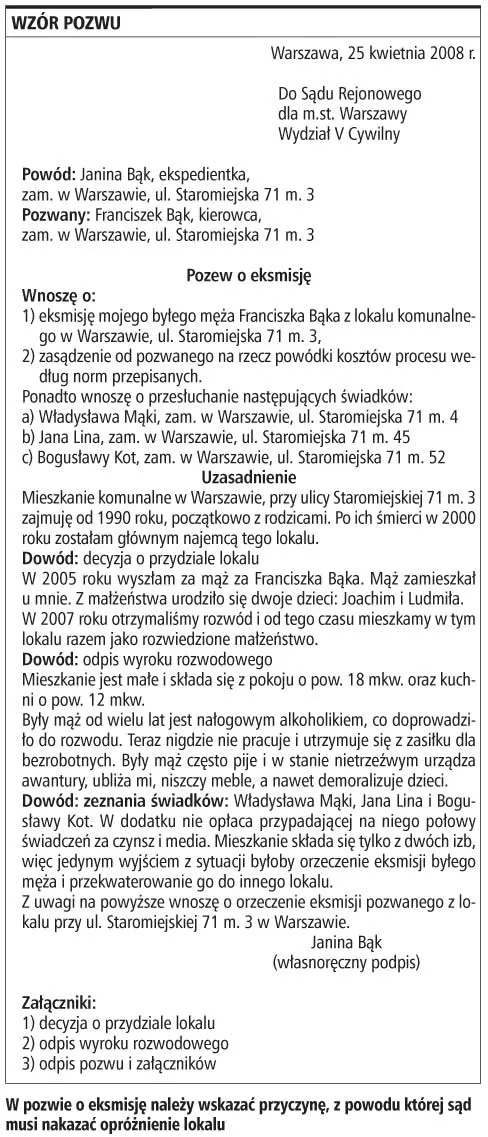 Kogo można eksmitować z lokalu