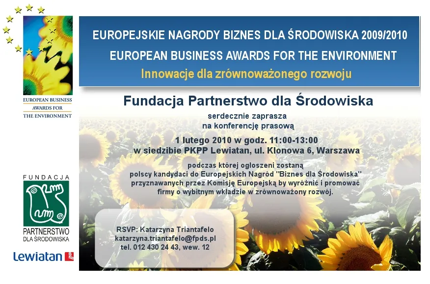 Czy polska firma zdobędzie Europejską Nagrodę "Biznes dla Środowiska"?