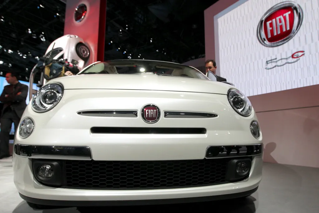 Fiat SpA 500C cabrio zaprezentowane podczas New York International Auto Show (NYIAS) w Nowym Jorku, USA