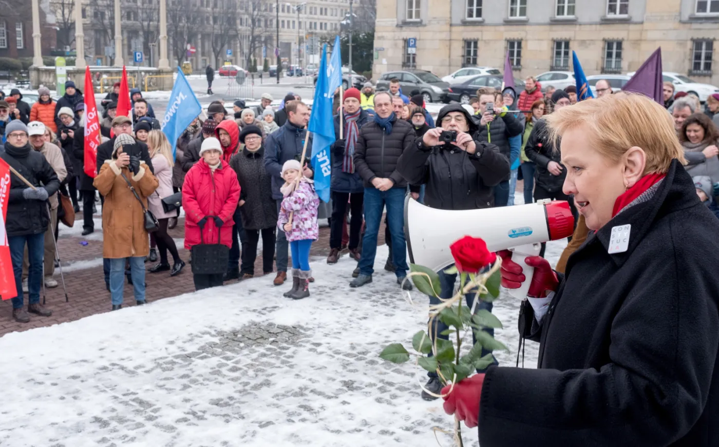 Katowice. Odpowiedź na manifestację nacjonalistów. Była jedna z europosłanek PO