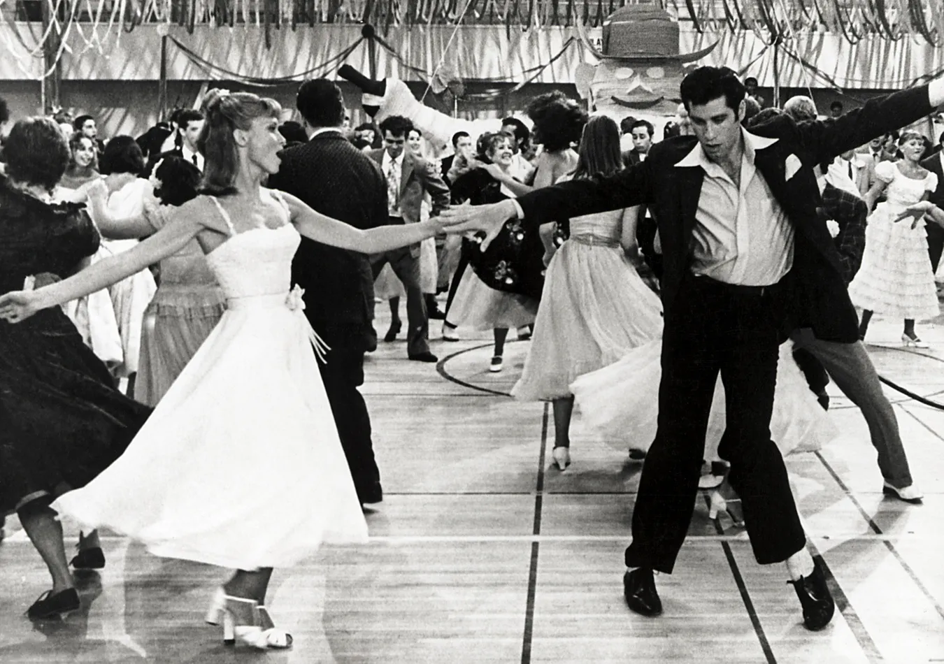   John Travolta i Olivia Newton-John w "Grease"